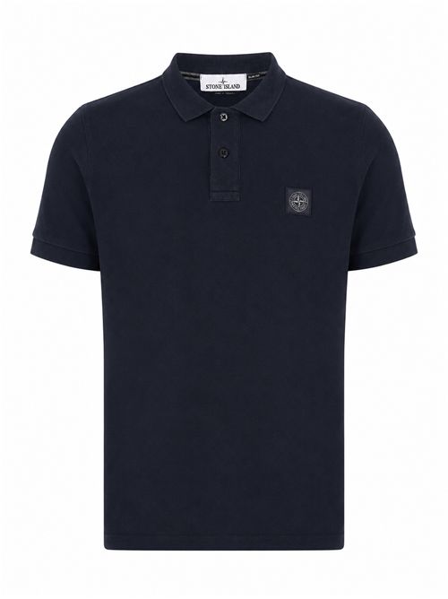 Polo 22002SC in piqué di cotone organico Navy Blue STONE ISLAND | 22002SCS0067V0020